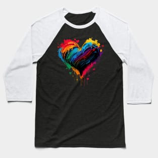 Heart with neon colors Baseball T-Shirt